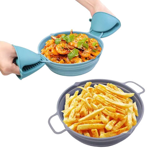 Olla De Silicona Para Air Fryer+ (Gratis Guantes)