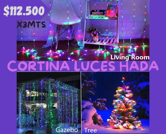 Colorful Light Curtain (cortina Luces 3x2mtrs)